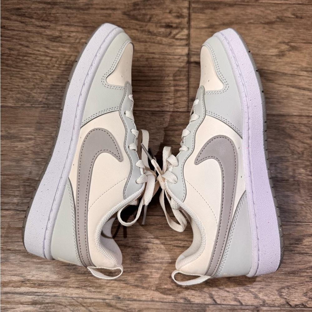 Nike Cream and Gray Sneakers with orange inside!